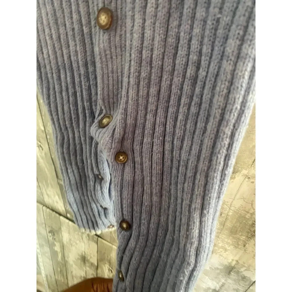 Baby B'gosh blue sweater one piece with sherpa hood 24M